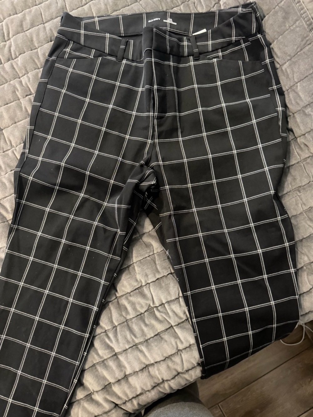 Old Navy Black Windowpane Pants